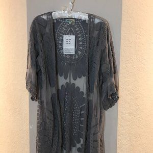 NWT Rebellion lace duster/cover up OS